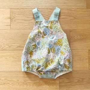 12-18m Custom made pastel floral romper